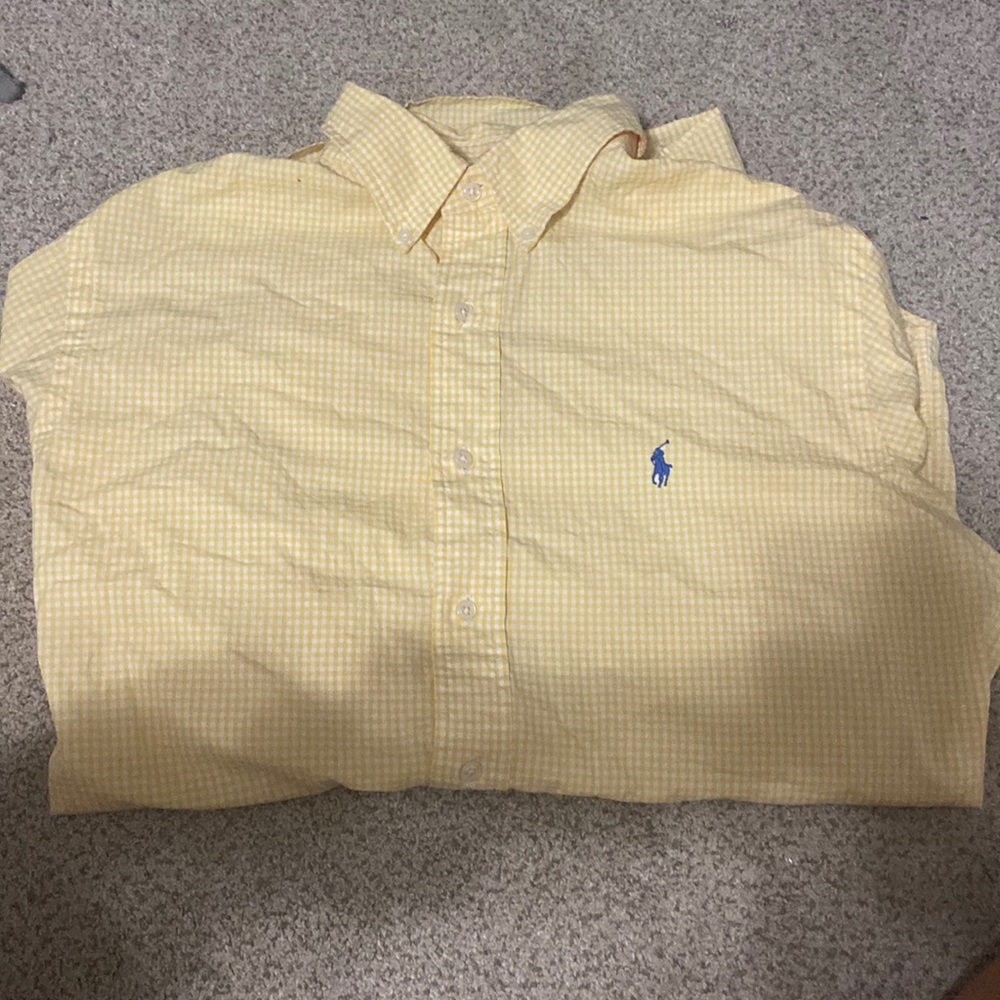 Yellow plaid Polo Ralph Lauren button down
